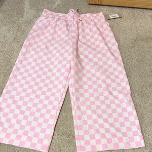 Albion Pink Checkered Wide Leg Pants